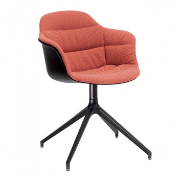 Bontempi Casa Mood Upholstered Spider Leg Chair With Arms